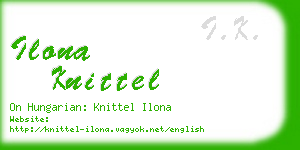 ilona knittel business card